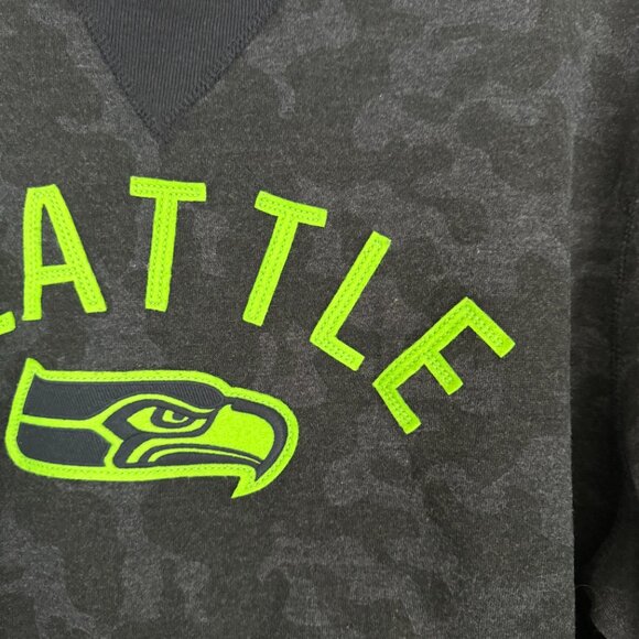 EUC, ‘47 Seattle Seahawks Crew Neck Sweater Gray Camo, NFL, Men's Size 2XL - Picture 2 of 8